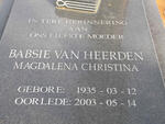HEERDEN Magdalena Christina, van 1935-2003