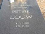 LOUW Betsie 1925-2003