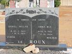 ROUX Daniel Malan, le 1905-1974 & Anna M.E.1912-2004