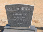 MERWE Margaret W., van der 1926-1976