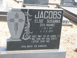JACOBS Elsie Susanna nee MAHNE 1911-1977