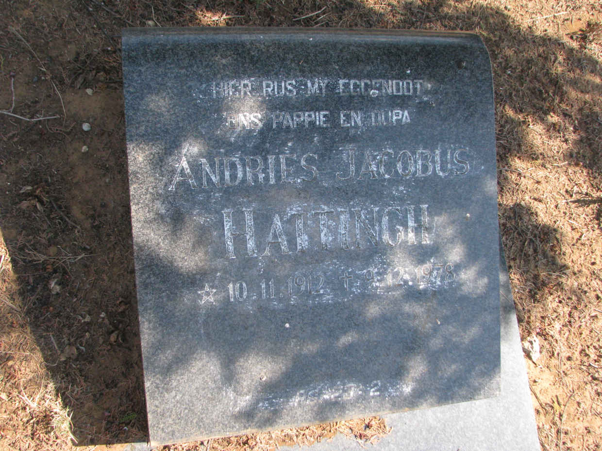 HATTINGH Andries Jacobus 1912-1978