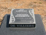 VILLIERS Jan Adriaan, de 1913-2003 & Johanna Elizabeth 1921-2010