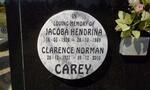 CAREY Clarence Norman 1927-2010 & Jacoba Hendrina 1928-1989