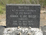 BEER Anna C., de nee VORSTER 1917-1972