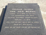 MERWE Abraham Jacobus, van der 1902-1975