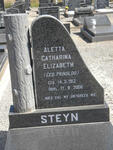 STEYN Aletta Catharina Elizabeth nee PRINSLOO 1913-2006