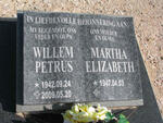 ? Willem Petrus 1949-2009 & Martha Elizabeth 1947-