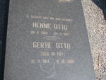 OTTO Hennie 1919-1987 & Gertie DU TOIT 1917-1992