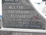 LOMBARD Aletta Catharina Elizabeth 1908-1988