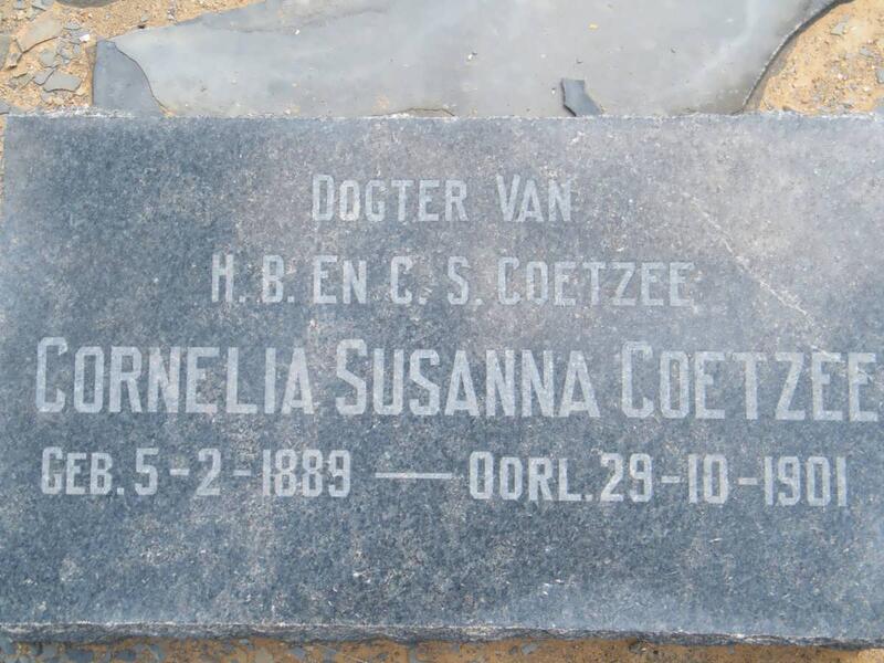 COETZEE Cornelia Susanna 1889-1901