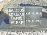 WIESE Jacobus Adriaan 1929-1987