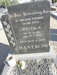 HANEKOM Willem A. 1918-1975