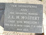 MOSTERT J.L.H. nee von WIELIGH 1873-1956