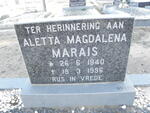 MARAIS Aletta Magdalena 1940-1996