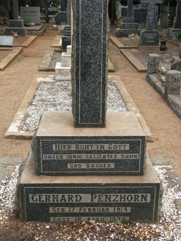 PENZHORN Gerhard 1914-1938