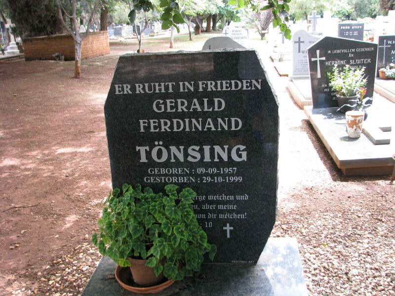 TONSING Gerald Ferdinand 1957-1999