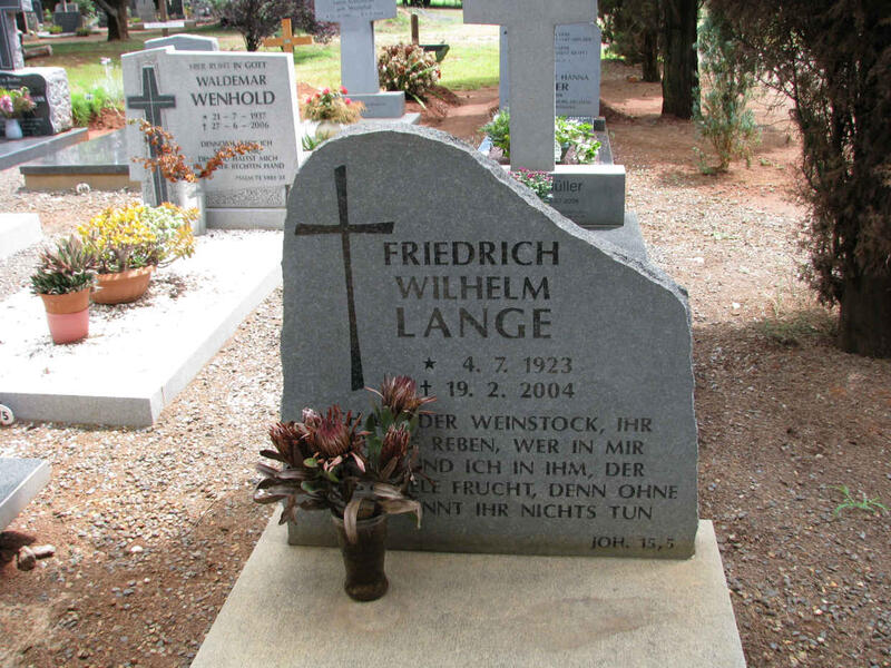 LANGE Friedrich Wilhelm 1923-2004