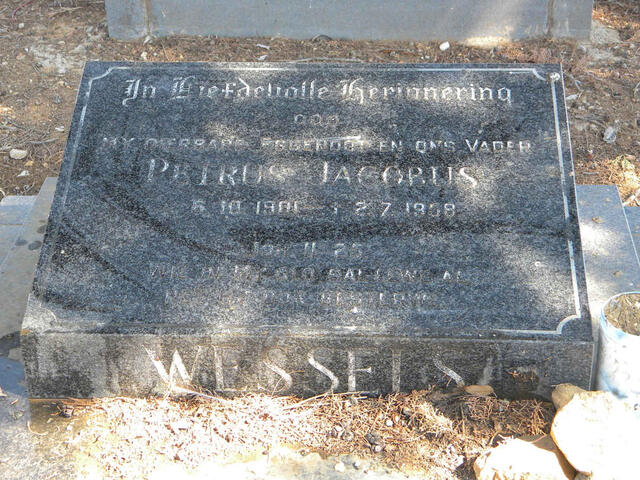 WESSELS Petrus Jacobus 1901-19?8