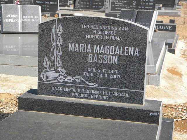BASSON Maria Magdalena 1913-2007