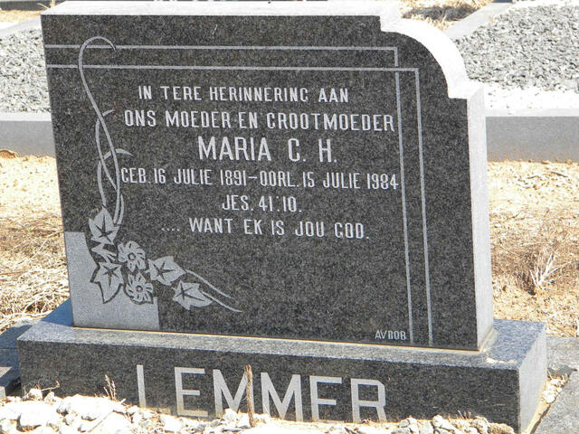 LEMMER Maria C.H. 1891-1984