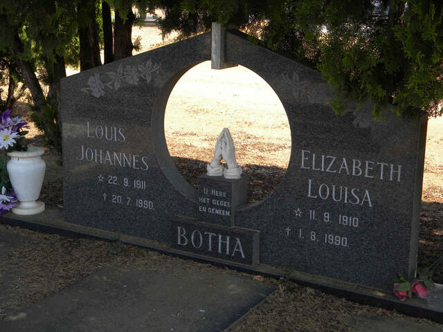 BOTHA Louis Johannes 1911-1990 & Elizabeth Louisa 1910-1990