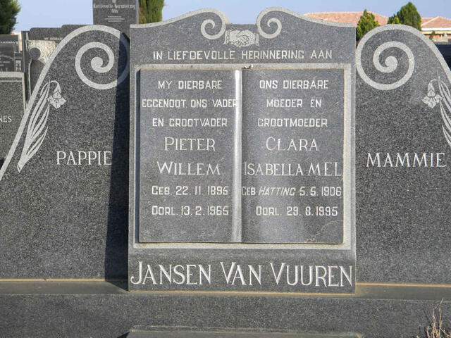 VUUREN Pieter Willem, Jansen van 1895-1965 & Clara Isabella M.E.L. HATTING 1906-1995