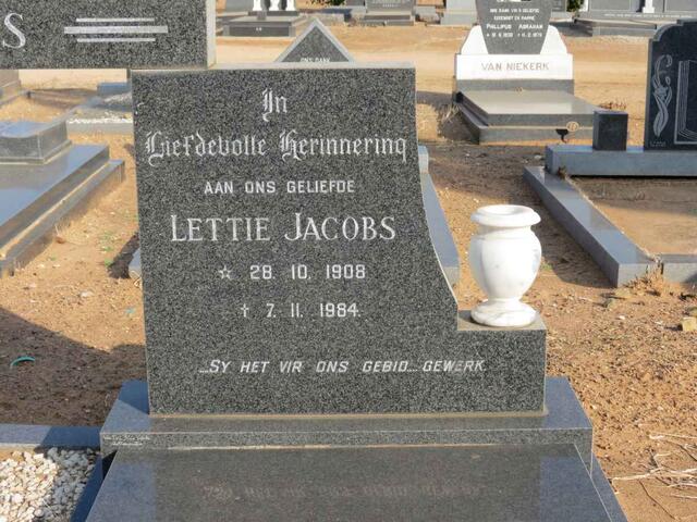 JACOBS Lettie 1908-1984