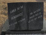 HENDRICKSE Anna M.M. 1905-1992