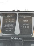 BOSMAN Izak 1937-1998 & Rina van WYK 1943-2007