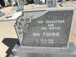 FOURIE Ina 1938-1985