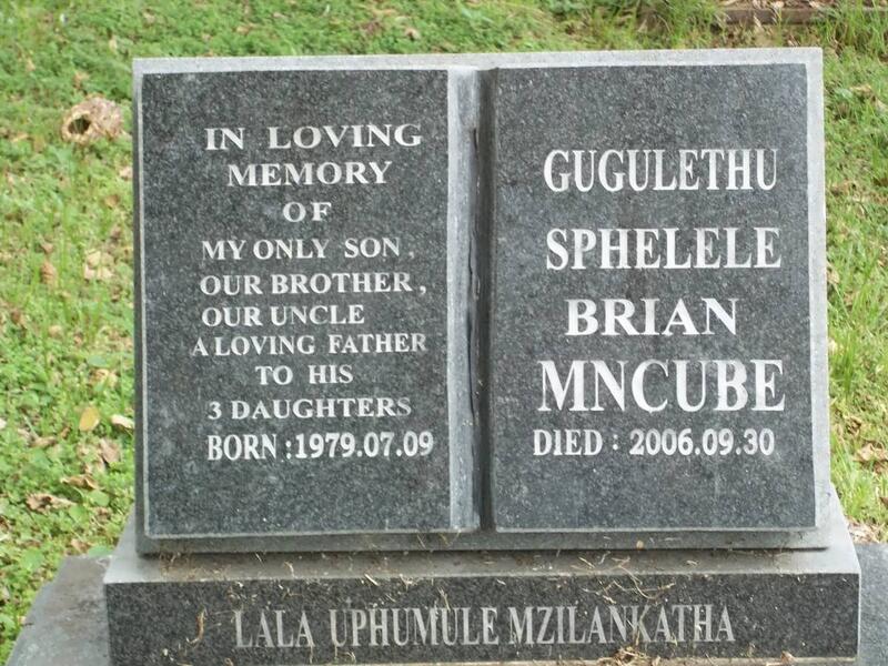 MNCUBE Gugulethu Sphelele Brian 1979-2006