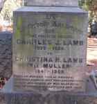 LAMB Charles J. 1839-1888 & Christina H. MULLER 1841-1909