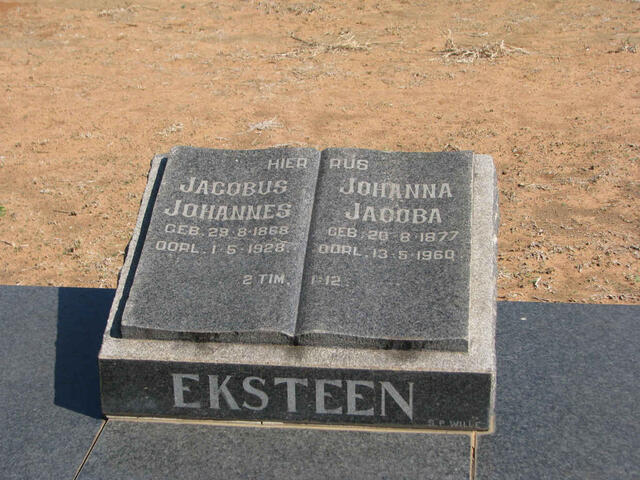 EKSTEEN Jacobus Johannes 1868-1928 & Johanna Jacoba 1877-1960