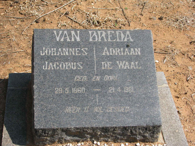BREDA Johannes Jacobus, van 1960-1961 :: VAN BREDA Adriaan De Waal 1960-1961
