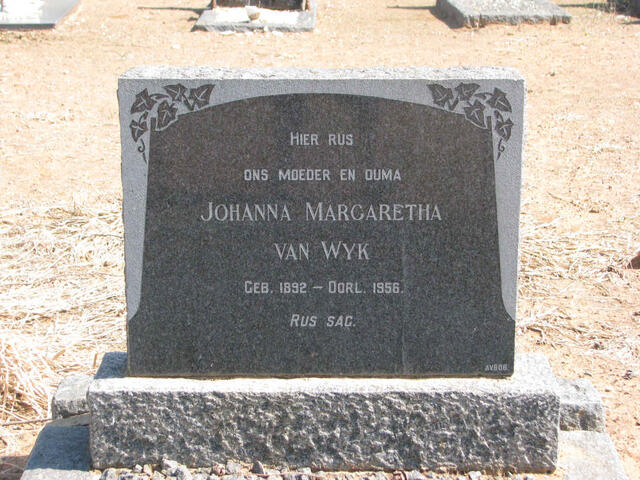 WYK Johanna Margaretha, van 1892-1956