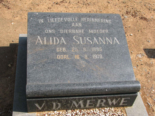 MERWE Alida Susanna, v.d. 1885-1979