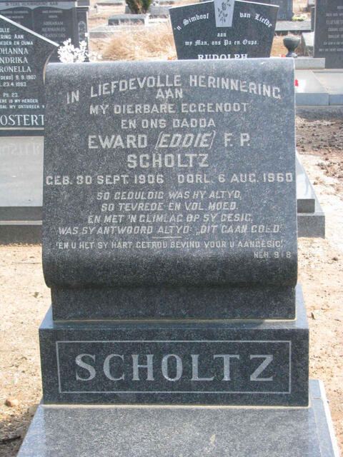 SCHOLTZ Edward F.P. 1906-1960