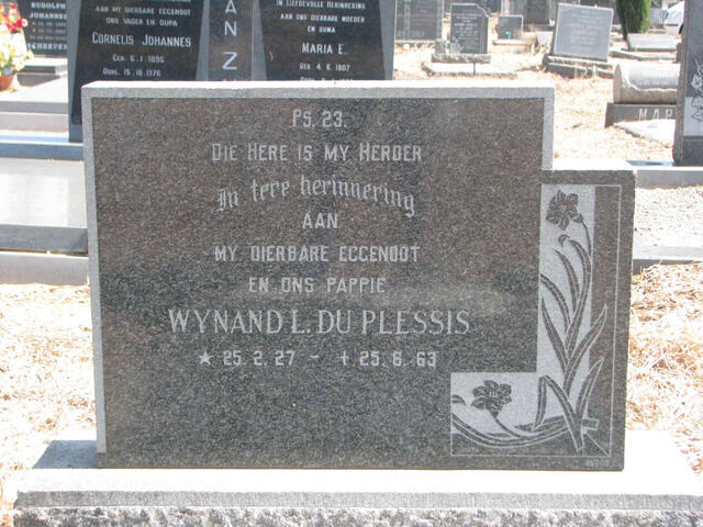 PLESSIS Wynand L., du 1927-1963