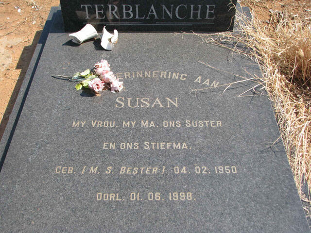 TERBLANCHE M.S. nee BESTER 1950-1998