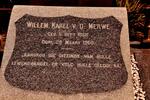 MERWE Willem Karel, v.d. 1858-1950