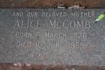 McCOMB Alice 1876-1959