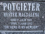 POTGIETER Hester Magdalena 1925-2012