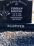 KLOPPER Fiddian Khotso 1965-2008