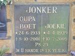 JONKER Boet 1933-2001 & Joekie 1939-2005