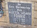 FOURIE Alletta Susara 1944-1999