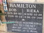 HAMILTON Bob 1929-2001 & Rieka 1932-2011