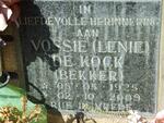 KOCK Lenie, de nee BEKKER 1925-2009