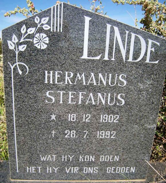 LINDE Hermanus Stefanus 1902-1992
