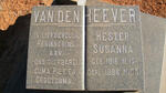 HEEVER Hester Susanna, van den 1916-1996